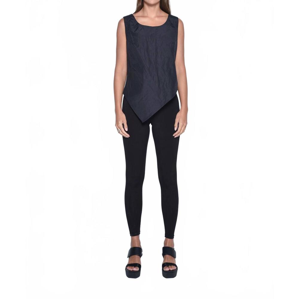 NEW SIMPLY MILA uneven hem tank in black